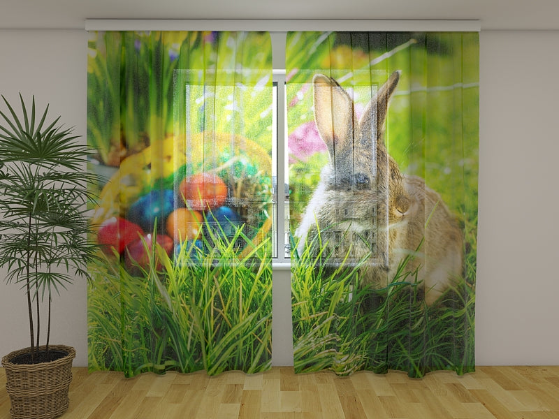Photo Curtain Easter Rabbit