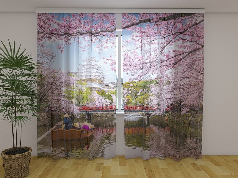 Photo Curtain Spring in the Japanese Сastle Himeji