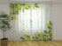 Photo Curtain Watercolour Lemons on Golden Pattern