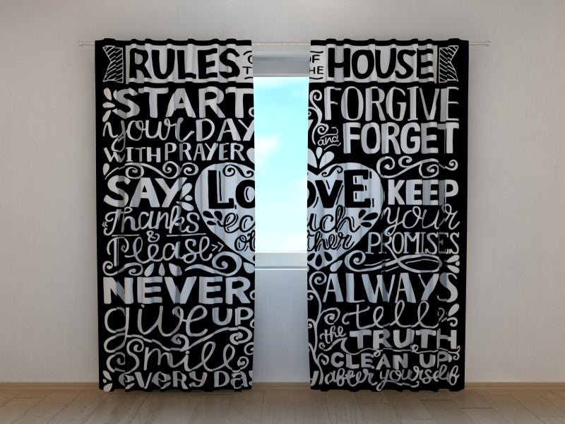 Rideau photo Famille Règles de la maison