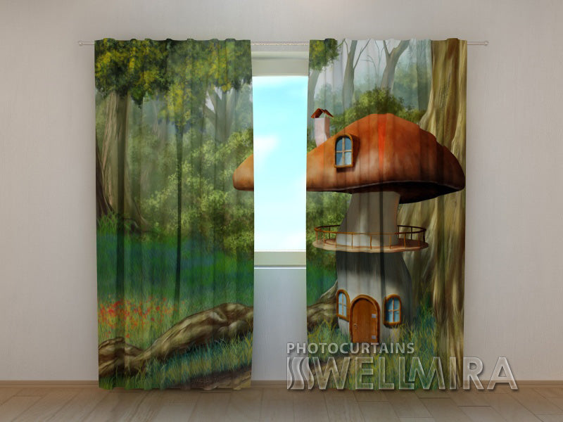 3D Curtain Fantastic Mushroom - Wellmira