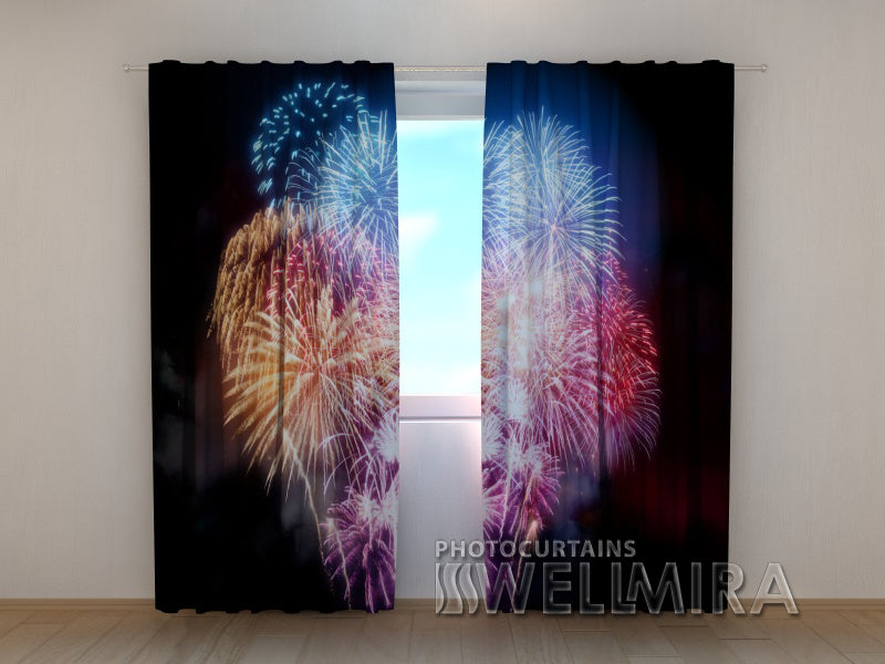 Photo Curtain  Fireworks - Wellmira
