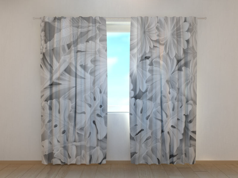 Photo Curtain Floral Relief