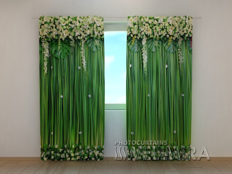 3D Curtain Flower Lambrequins Snow-White Flowers - Wellmira