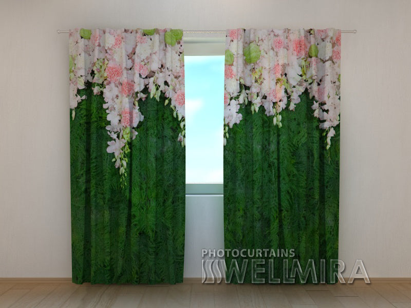 Photo Curtain Flower Lambrequins Pine Freshness - Wellmira