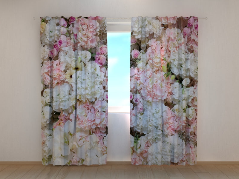 Photo Curtain Flowers Background