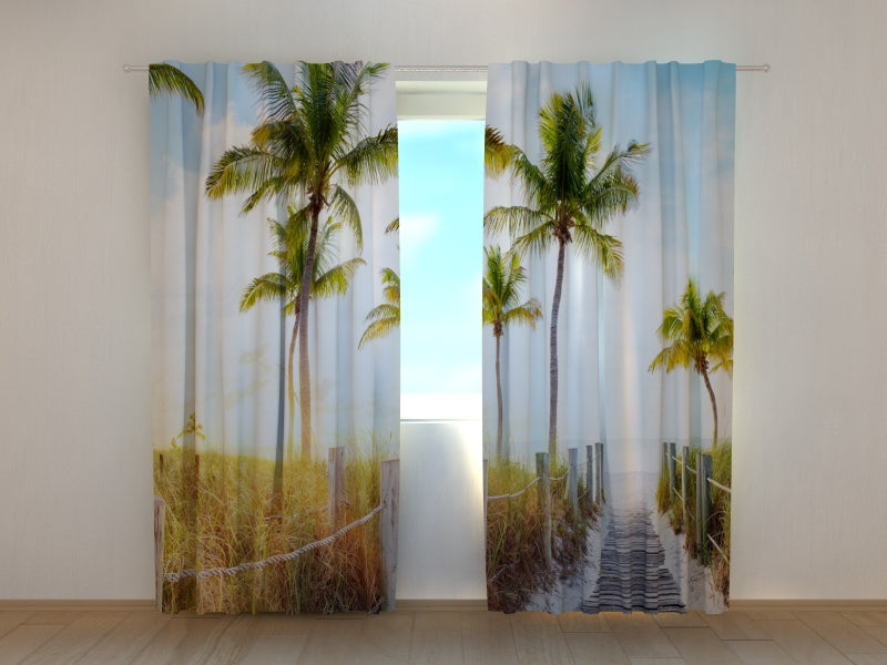 Photo Curtain Footbridge to the Beach