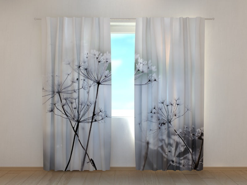 Photo Curtain Frozen Flowers