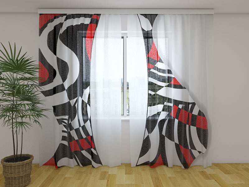 Rideau photo mosaïque abstraite