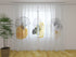 Photo Curtain Air Flowers with Golden Elements