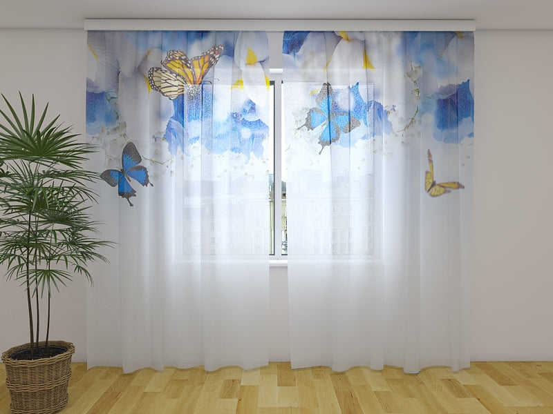 Foto Cortina Increíbles Mariposas e Iris