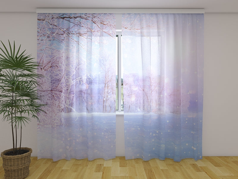 Rideau Photo Incroyable Chute de Neige de Noël