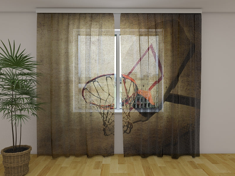 Photo Curtain Basketball Basket