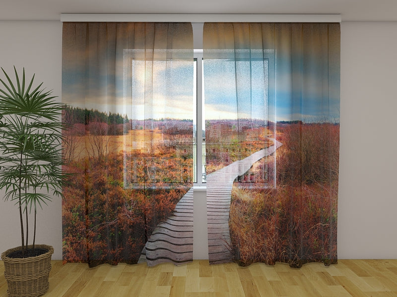 Rideau photo Beau paysage d'automne