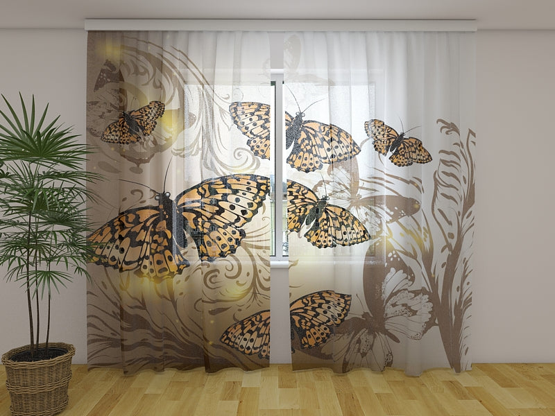 Photo Curtain Beautiful Butterflies