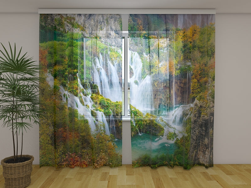 Photo Curtain Beautiful Waterfalls in Croatia
