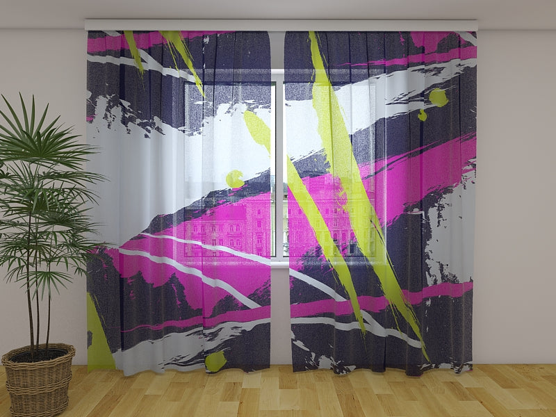 Photo Curtain Bright Watercolor Abstraction