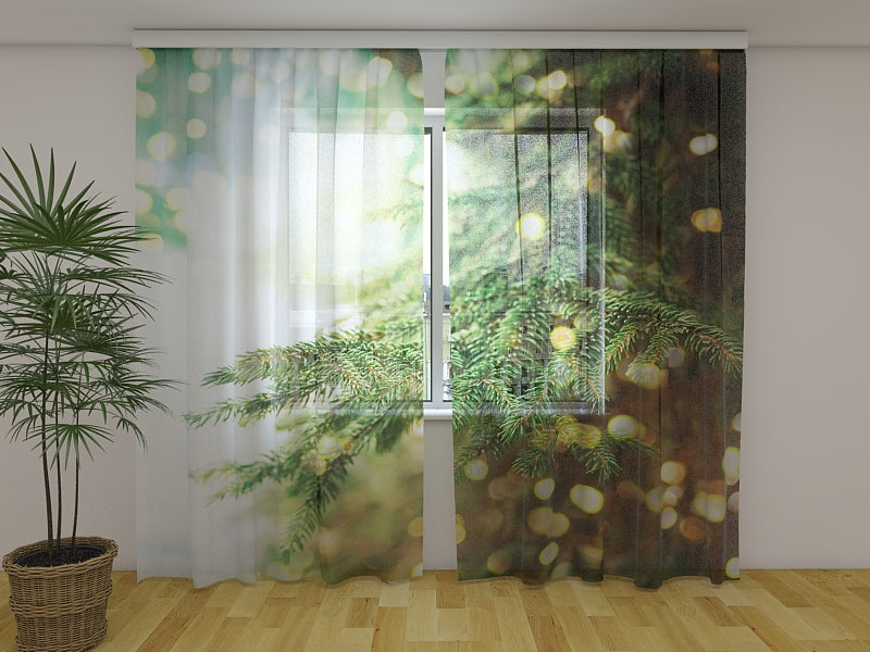 Photo Curtain Christmas Magic Tree