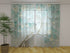 Photo Curtain Fabulous Tree with Green Flowers