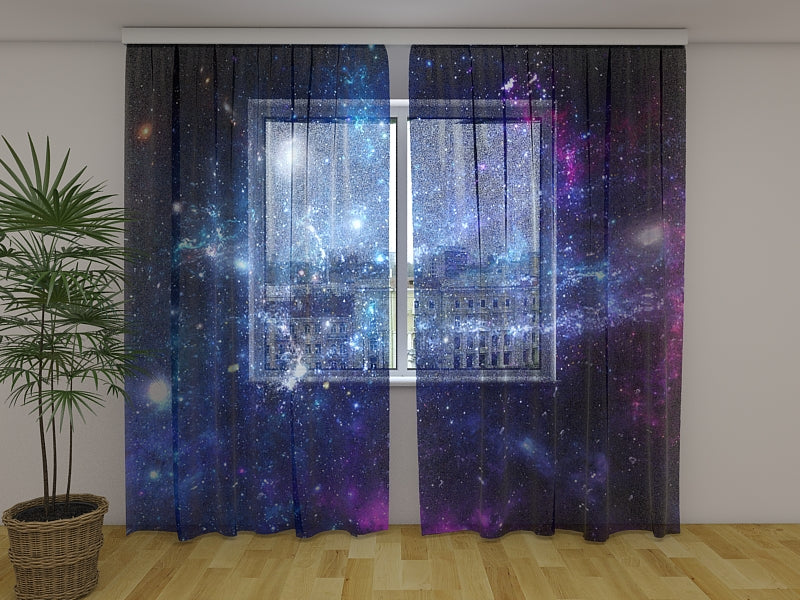 Photo Curtain Galaxy and Planets