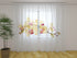 Photo Curtain Golden Orchid on White
