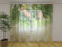 Photo Curtain Golden Xmas Decor with Pine Branch