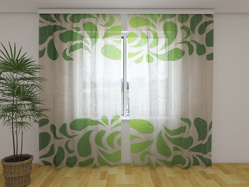 Rideau Photo Ornement Vert