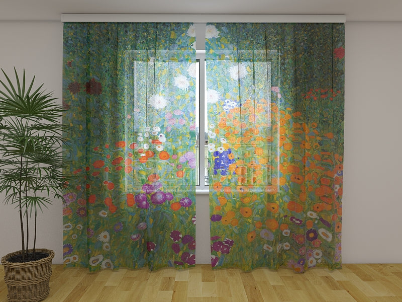 Rideau Photo Gustav Klimt Jardin de Fleurs