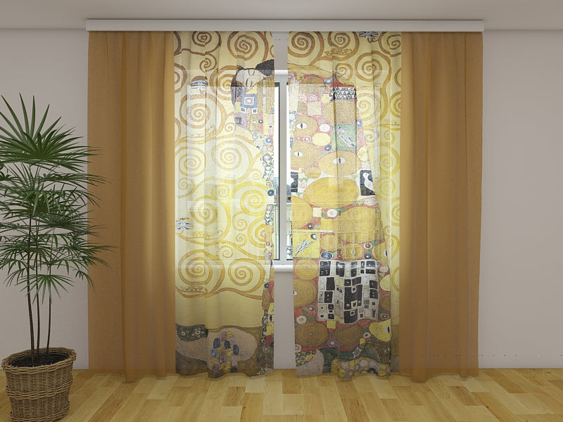 Rideau photo Gustav Klimt L'étreinte