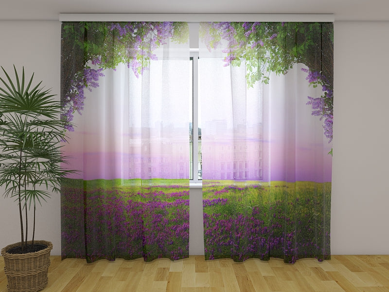 Photo Curtain Lilac Garden