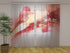Rideau photo Luxe Abstraction en Rouge et Or