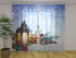 Photo Curtain Magic Christmas Lantern on Snow