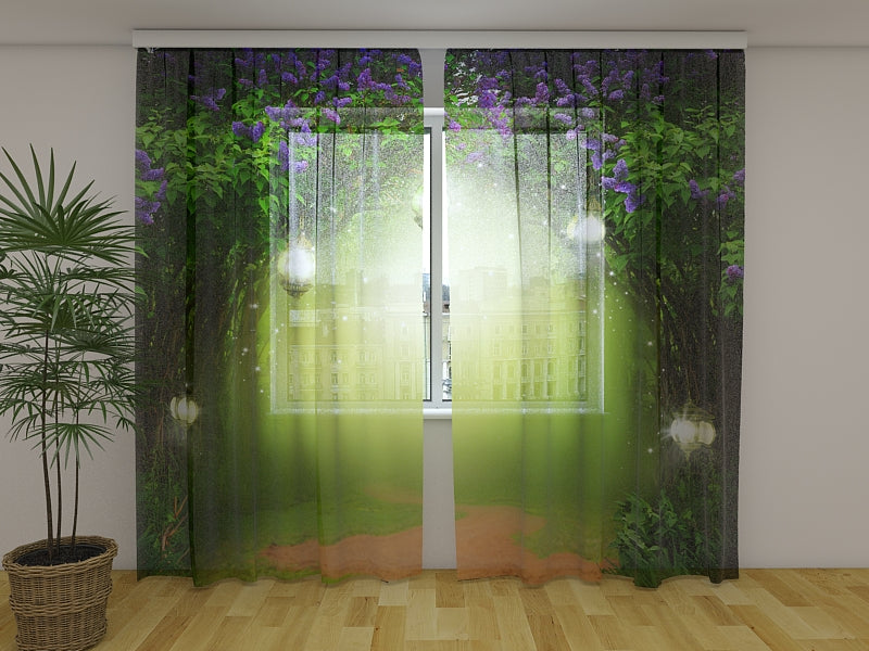 Photo Curtain Magic Lilac Forest