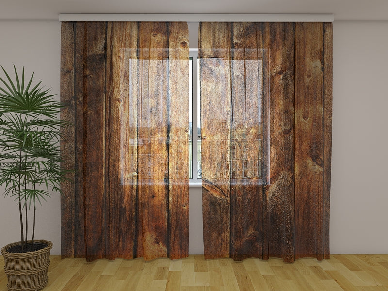 Photo Curtain Old Wooden Planks