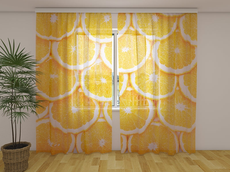 Photo Curtain Orange Summer