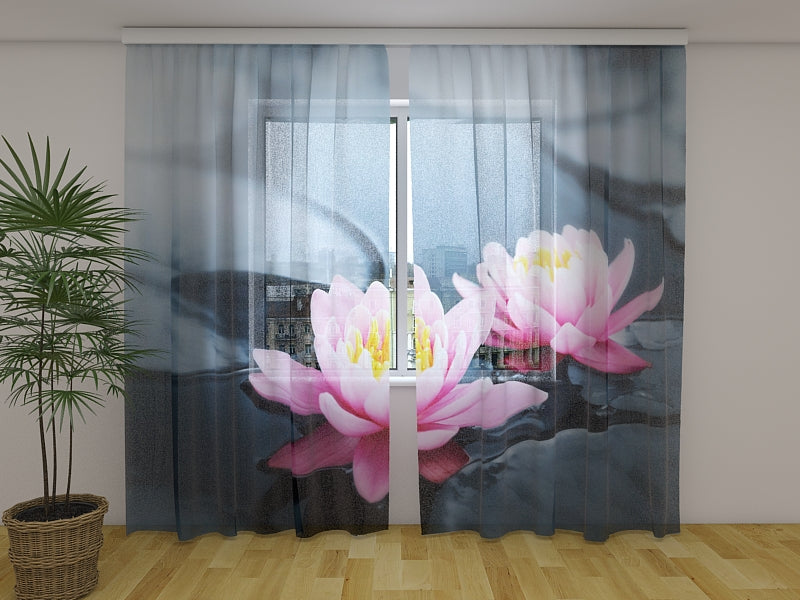 Photo Curtain Pink Lotus
