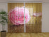 Rideau Photo Fleur Rose Rose sur Or