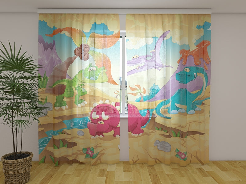 Photo Curtain Prehistoric Dinosaurs