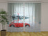 Photo Curtain Red Car with Christmas Tree