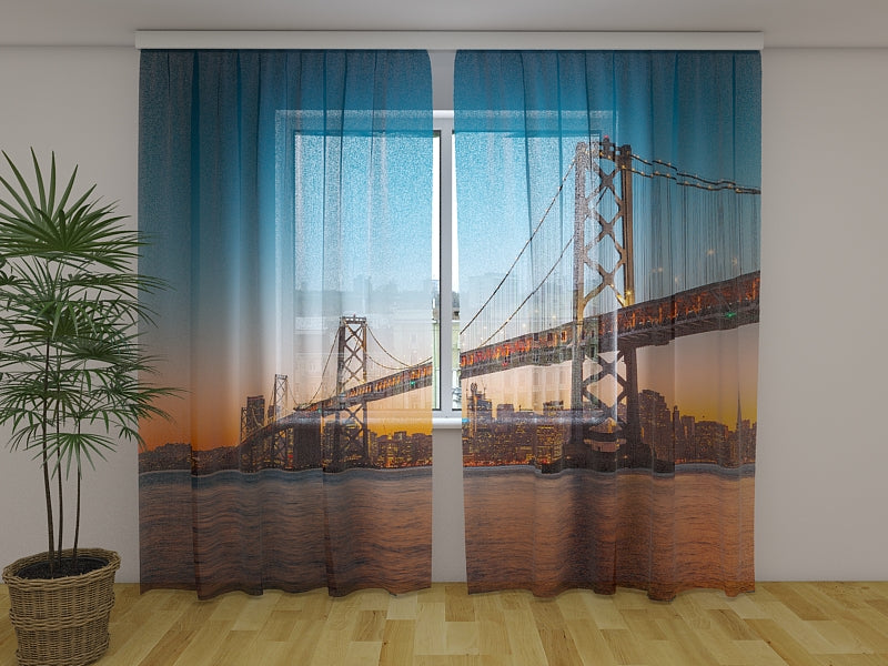 Photo Curtain San Francisco Skyline at Sunset