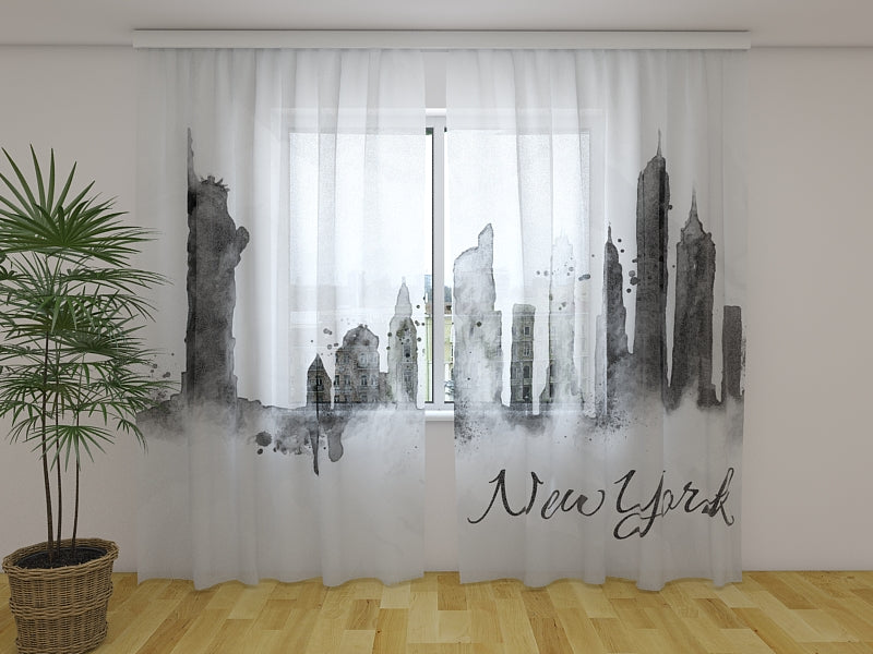 Photo Curtain Silhouette of New York