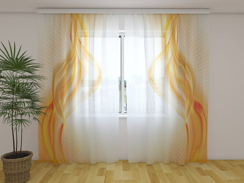 Photo Curtain Sunny Abstract Waves
