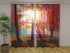 Photo Curtain Sunshine in the Red Autumn Forest
