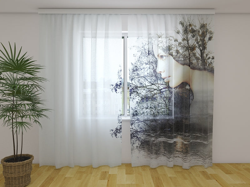 Photo Curtain Woman-Nature