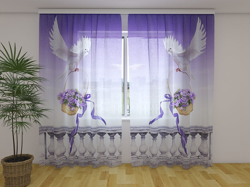 Photo Curtain Beautiful Dove