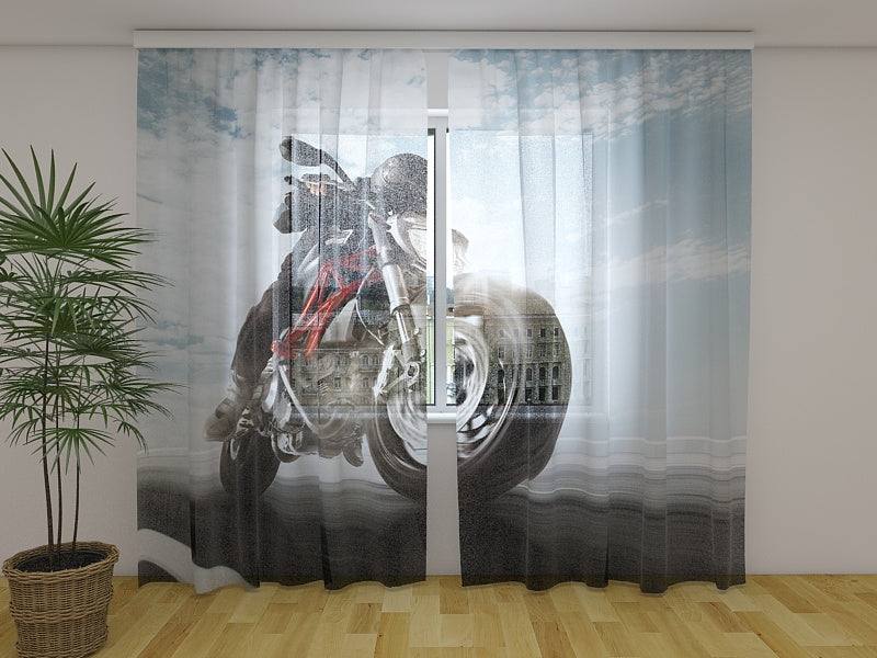 Photo Curtain Biker on Mountain Highway