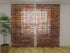 Photo Curtain Brick Brown Wall