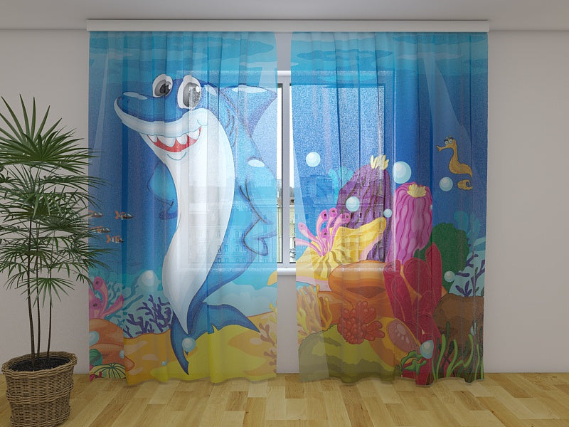 Photo Curtain Fanny Shark