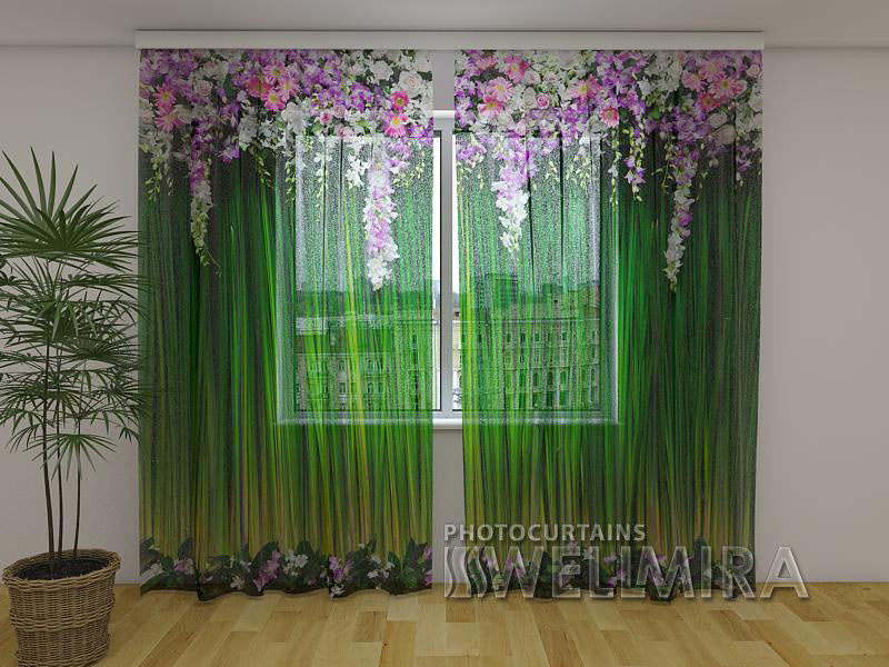 Photo Curtain Flower Lambrequins - Wellmira