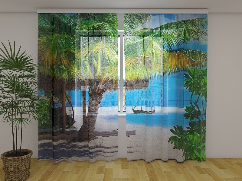 Photo Curtain Holiday Paradise